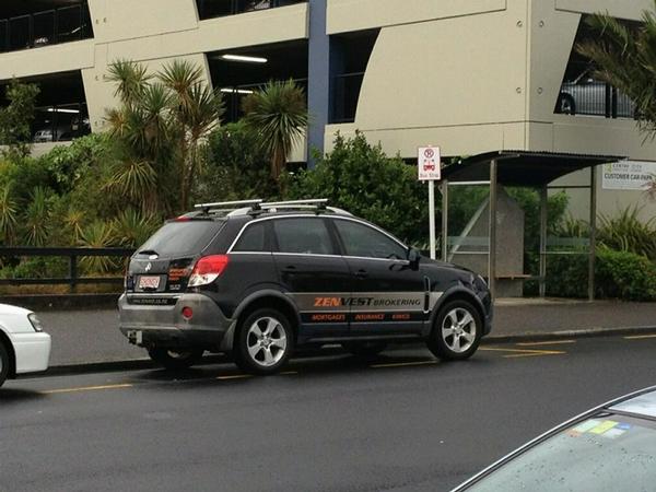 CAUGHT OUT: Murray Chong found parking in a bus stop